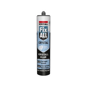 Soudal Fix All Crystal Kraftkleber, glasklar, 300g Tube für Verfugungen und Verklebungen.