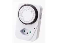 Steckerschaltuhr 24 h analog Weiss