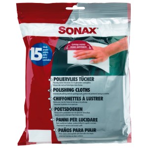 Sonax Poliervlies, 15 Stück, für glänzende Lacke ohne Kratzer. Autopflege für Ihr Fahrzeug.