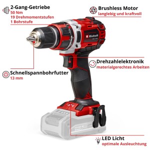 Visseuse-perceuse sans fil Einhell TP-CD 18/50 Li Solo (sans batterie) rouge/noir.