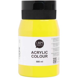 Flasche I Am Creative Acrylfarbe Gelb, 500 ml.
