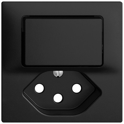 Feller Kleinkombi Schalter Frontplatte EdizioDue Typ 13 Schwarz