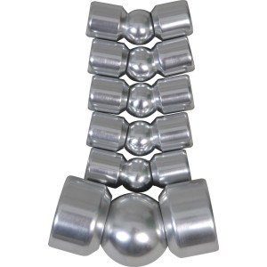 Kit de raccord d'angle Dieda, 5 joints en aluminium pour escaliers et rampes.