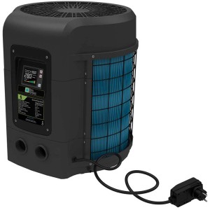 Riscaldatore per piscina Sun Spring 07 per piscine fino a 20 m³ con scambiatore di calore blu e spina svizzera.