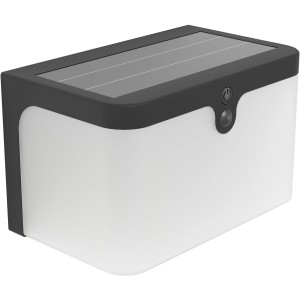 Eglo Croara applique solare a LED, nera, con sensore. Luce solare per esterni.