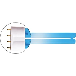 Lampada di ricambio UVC Heissner 36W con attacco PL (4 pin) per chiarificatori per laghetti.