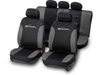 Cartrend Sitzbezug-Set Active Schwarz-Anthrazit 13-tlg.