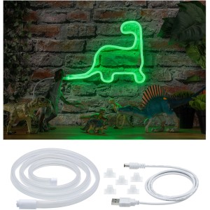 Paulmann LED Strip Neon Colorflex Grün, Dinosaurier-Motiv, Zubehör inklusive.