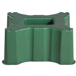 Supporto Garantia per serbatoio acqua piovana quadrato 300 l, verde, per facile prelievo acqua.