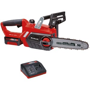 Tronçonneuse à batterie Einhell GE-LC 18 Li Kit avec batterie et chargeur.