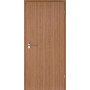 Porta interna decoro faggio, 86x198,5 cm, battuta a destra, con serratura.