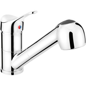 Miscelatore monocomando baliv KI-5171 cromato con doccetta estraibile.
