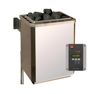Weka Ofenset 3 avec commande digitale et pierres de sauna, poêle de sauna Klassik 7,5 kW.