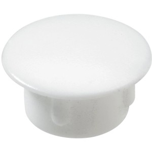 Cache en plastique blanc Hettich pour trous de perçage 10/13 mm, lot de 20.