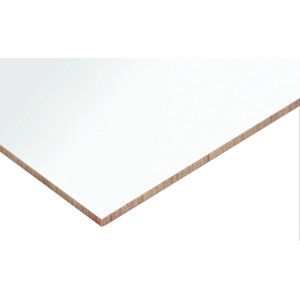 Panneau MDF blanc (5 mm) pour meubles et étagères.
