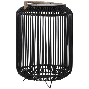 Décoration solaire LED noire Sunlight, hauteur 48 cm, pour guirlandes lumineuses extérieures.
