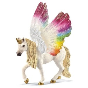 Schleich Geflügeltes Regenbogeneinhorn: Detailreiche Spielfigur mit bunten Flügeln.