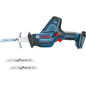 Seghetto alternativo a batteria Bosch Professional GSA 18 V-LI C Solo con lame.
