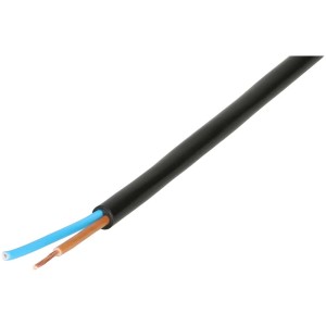 Cavo TD nero H05VV-F 2x1.0 mm², lunghezza 5 m, per collegamenti elettrici flessibili.