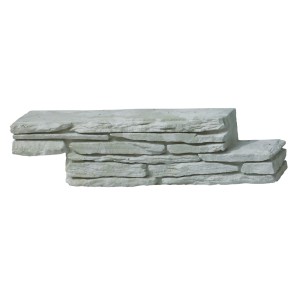 Bloc plein décoratif pour mur Madoc couleur calcaire, 47x10x14 cm, pour systèmes de murs et aménagement de jardin.