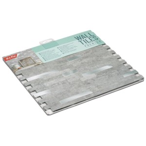 D-c-fix Wandfliese Premium Metal Stone, selbstklebend, steingrau, 29,2x29,7 cm. Wanddekoration mit Steinoptik.