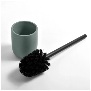 Spirella WC-Garnitur Zac Polyresin matt Grün Ø 9,7 x 37,4 cm