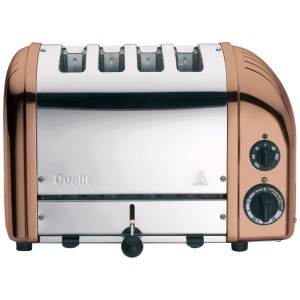 Tostapane Dualit Classic a 4 fette color rame, ideale per tostare fino a quattro fette.