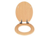 Wenko WC-Sitz Dekor Buche mit Easy-Close MDF Natur
