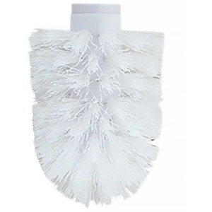 Tête de brosse WC de rechange Spirella, blanche, compatible avec les séries Atlantic, Campagne, Lagune et Tube.