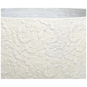 Vaso da fiori Gartec color crema con motivo floreale, Ø 55 cm.