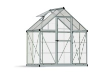 Gewächshaus Hybrid Silber (HxBxT) 208 x 185 x 126 cm