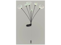 Globo Solarleuchte Blume Edelstahl Schwarz 70 cm