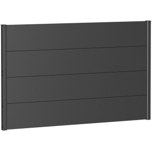 Biohort Wandpaneel Sichtschutz, dunkelgrau-metallic, 150x90 cm, für Garten & Terrasse.