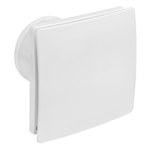 Ventilateur blanc Marley Classic C21 pour salle de bain et WC avec minuterie et obturateur.