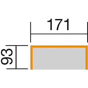 Schizzo della casetta da giardino Weka Merano: 171x93 cm