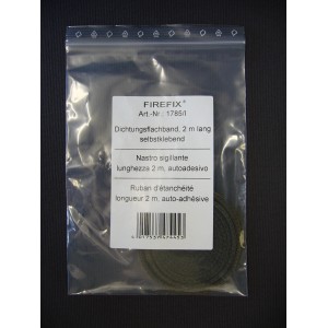 Bande Firefix Isoglas, noire, 10x3mm, auto-adhésive, pour poêles et cheminées.
