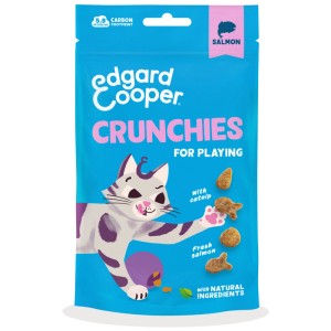 Edgard & Cooper Crunchies Salmone, 60g: Snack per gatti con salmone e erba gatta per gioco e divertimento.