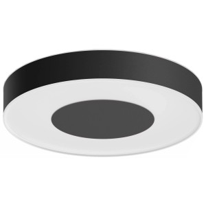 Schwarze Philips Hue Infuse L Deckenleuchte mit weißem Lichtring, 4500 Lumen.