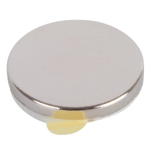 Disque magnétique néodyme autocollant Fix-o-moll, Ø 12 mm, argenté, pour panneaux d'affichage.