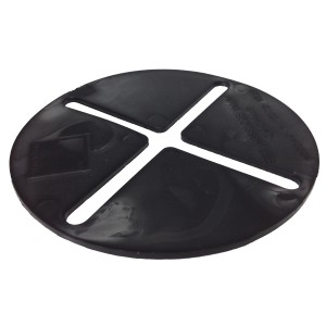 Spessore di livellamento nero (3 mm) per supporti per pavimentazione, per la regolazione continua dell'altezza delle lastre del patio.
