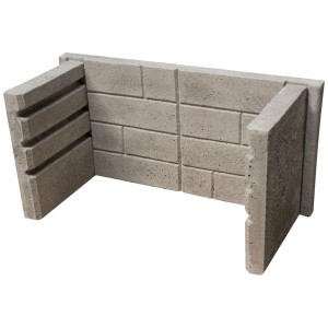 Insert Buschbeck 3 pièces résistant au feu pour cheminées de jardin.