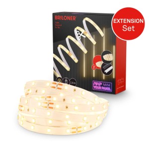 Briloner Striscia LED set di estensione per pannelli, 2,6 m, luce bianca calda.
