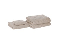 Badehandtuch-Set Areora Baumwolle Beige 4-tlg.