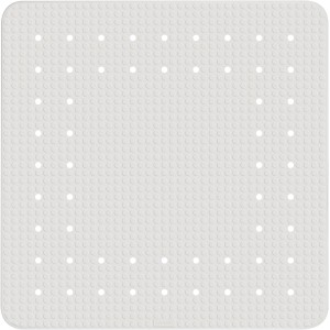 Tappetino doccia quadrato bianco Wenko Mirasol (54x54 cm) con rilievi e fori.