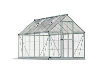 Gewächshaus Hybrid Silber (HxBxT) 208 x 185 x 426 cm