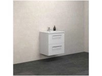 Badmöbel-Set Ergo 2 Schubladen matt Weiss / Breite 61 cm