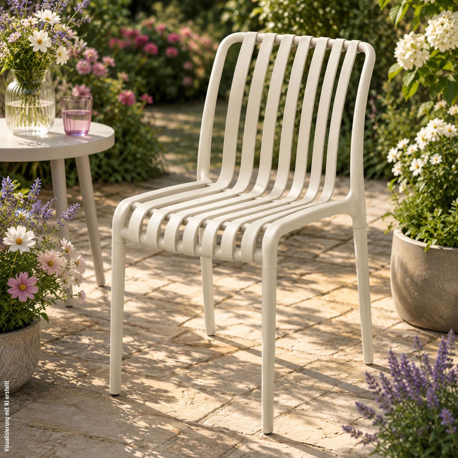 Gartenstuhl Solvik Kunststoff Creme 80 x 56 x 51 cm kaufen bei OBI