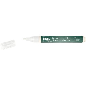 Kreul Chalky Medium Snow White, pennarello a gesso bianco cancellabile.