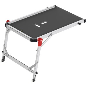 Hailo TP1 piattaforma per scale, piattaforma di lavoro per scale, con piastra antiscivolo e telaio in alluminio.