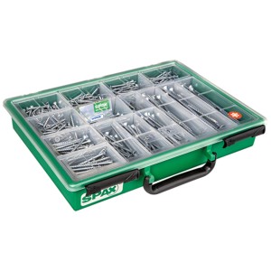Valigetta assortimento Spax con 387 viti per truciolato e universali, rivestite in Wirox.
